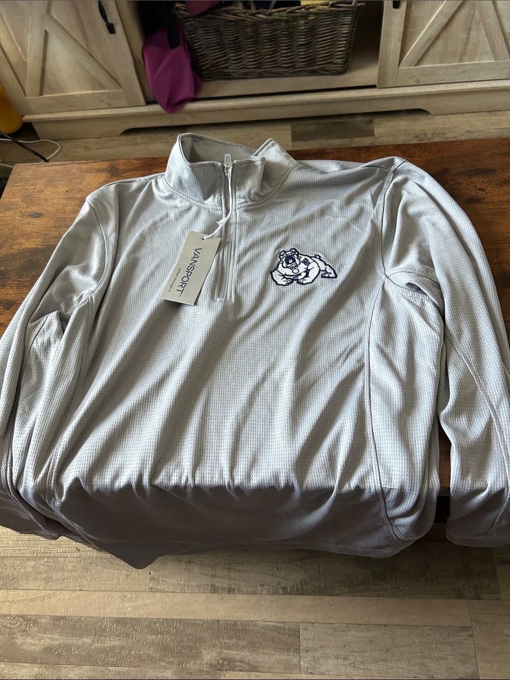 Quarter-Zip with Embroidered Bulldog (Fresno State Bulldogs)